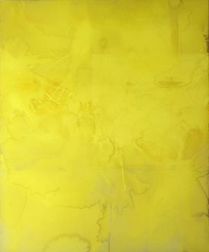 Ohne Titel, 2023/24. Acryl/Nessel, 230 x 190 cm