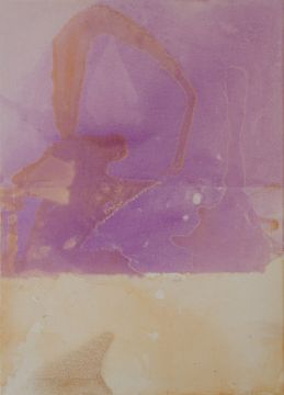 Ohne Titel, 2026. Acryl/Nessel, 90 x 65 cm