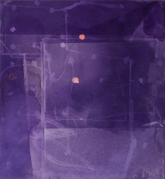 Ohne Titel, 2022. Acryl/Nessel, 71 x 65 cm