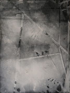 Ohne Titel, 2023/24. Acryl/Nessel, 120 x 90 cm