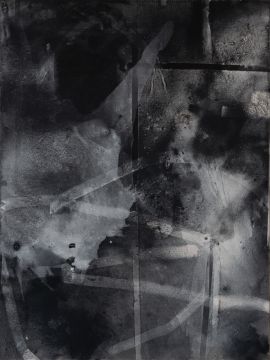 Ohne Titel, 2023. Acryl/Nessel, 120 x 90 cm