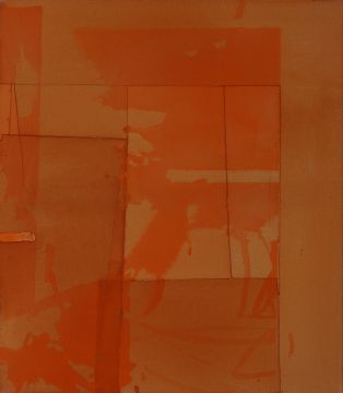Ohne Ttiel, 2024. Acryl/Nessel, 80 x 70 cm