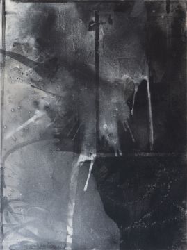 Ohne Titel, 2023. Acryl/Nessel, 120 x 90 cm