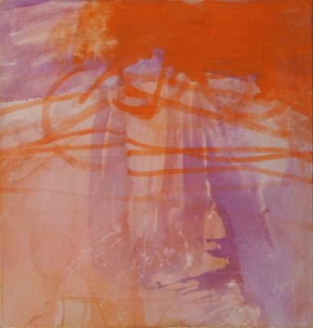 Ohne Titel, 2024. Acryl/Nessel, 71 x 68 cm