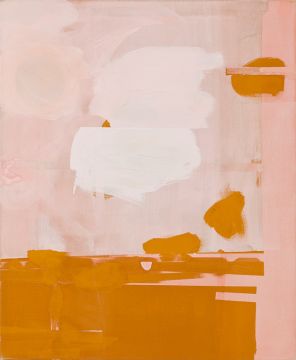 Ohne Titel, 2014/16. Acryl/Nessel, 85 x 70 cm