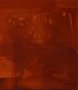 Ohne Titel, 2024. Acryl/Nessel, 80 x 70 cm