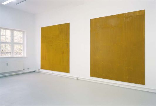 Neue Galerie Dachau, 2002: Beide Bilder ohne Titel, 2000. Acryl/Nessel, 280 x 260 cm, Sammlung KiCo. Foto: Florian Holzherr