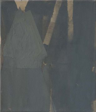 Ohne Titel, 2010. Acryl/Nessel, 35 x 30 cm
