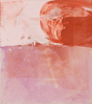 Ohne Titel, 2021. Acryl/Nessel, 68 x 60 cm
