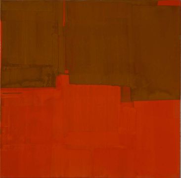 Ohne Titel, 2002. Acryl/Nessel, 70 x 71 cm
