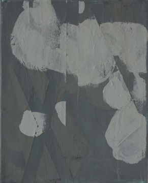 Ohne Titel, 2011. Acryl/Nessel, 30 x 24 cm. Privatbesitz
