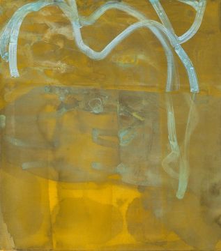 Ohne Titel, 2019. Acryl/Nessel, 68 x 60 cm