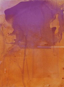 Ohne Titel, 2026. Acryl/Nessel, 88 x 65 cm