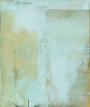 Ohne Titel, 2019/20. Acryl/Nessel, 120 x 100 cm