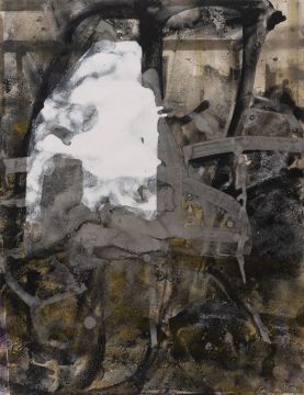 Ohne Titel, 2021/22. Acryl/Papier, 65 x 50 cm