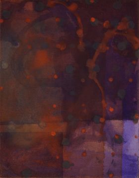Ohne Titel, 2022/26. Acryl/Nessel, 45 x35 cm