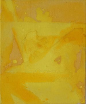 Ohne Titel, 2023. Acryl/Nessel, 30 x 25 cm