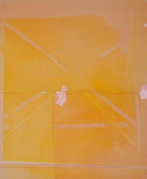 Ohne Titel, 2015. Acryl/Nessel, 85 x 70 cm