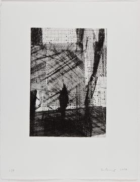 Ohne Titel, 2014. Kaltnadel, 48 x 38 cm, Platte: 29,5 x 20,6 , Auflage: 4
