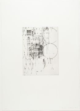 Ohne Titel, 2011. Kaltnadel, 53,5 x 38 cm, Platte: 23,5 x 17,8 cm, Auflage 5