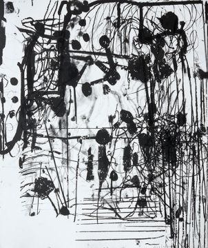 Ohne Titel, 2015/21. Lithografie, 58 x 48 cm, Unikat