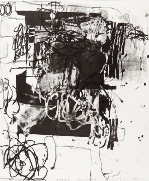 Ohne Titel, 2017/18. Lithografie, 58 x 48 cm, Unikat