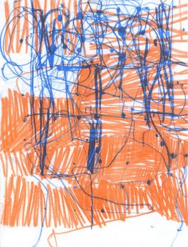 ohne Titel, 2018. Risographie, 32 x 24 cm; Auflage 77 (Jahresgabe Radierverein M&uuml;nchen)
