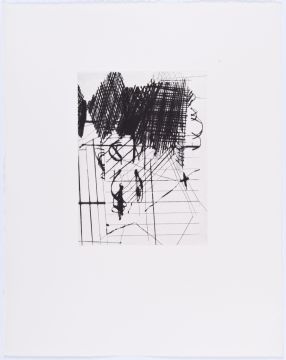 Ohne Titel, 2013. Kaltnadel, 48 x 38 cm, Platte: 23,5 x 17,8 cm, Auflage: 5