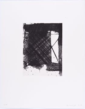 Ohne Titel, 2013. Kaltnadel, 48 x 38 cm, Platte: 23,5 x 17,8 cm, Auflage: 5