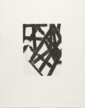 Ohne Titel, 2010/12. Aquatinta/Kaltnadel, 53,5 x 38 cm, Platte: 23,8 x 17,7 cm, Auflage 5