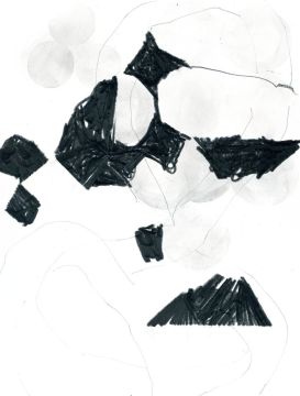 Ohne Titel, 2019/20. Graphit auf Papier, 32 x 24 cm